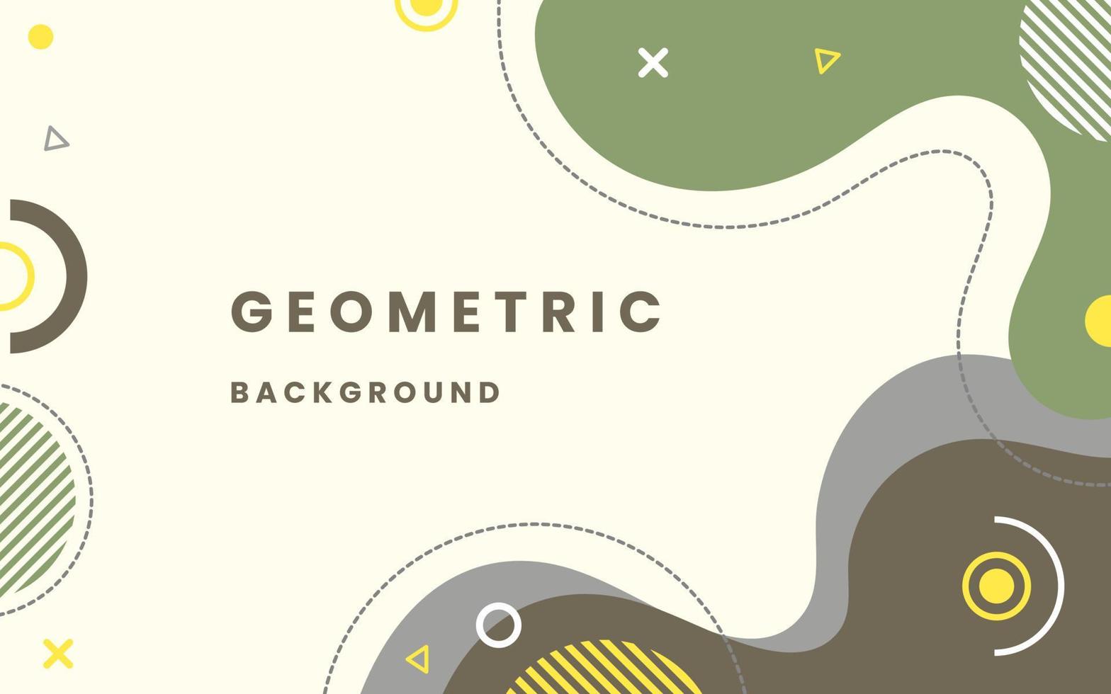 abstract achtergrond kleurrijk sjabloon banier en geometrisch. ontwerp met vloeistof vorm met groen en bruin helling kleur. illustratie vector 10 eps.