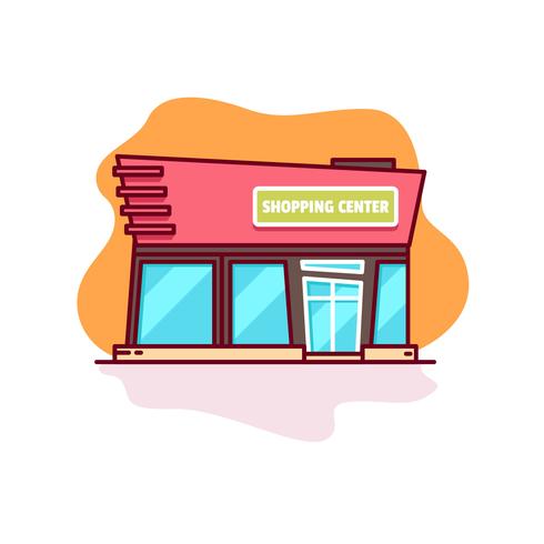 Gratis Vector Shopping Center-gebouw