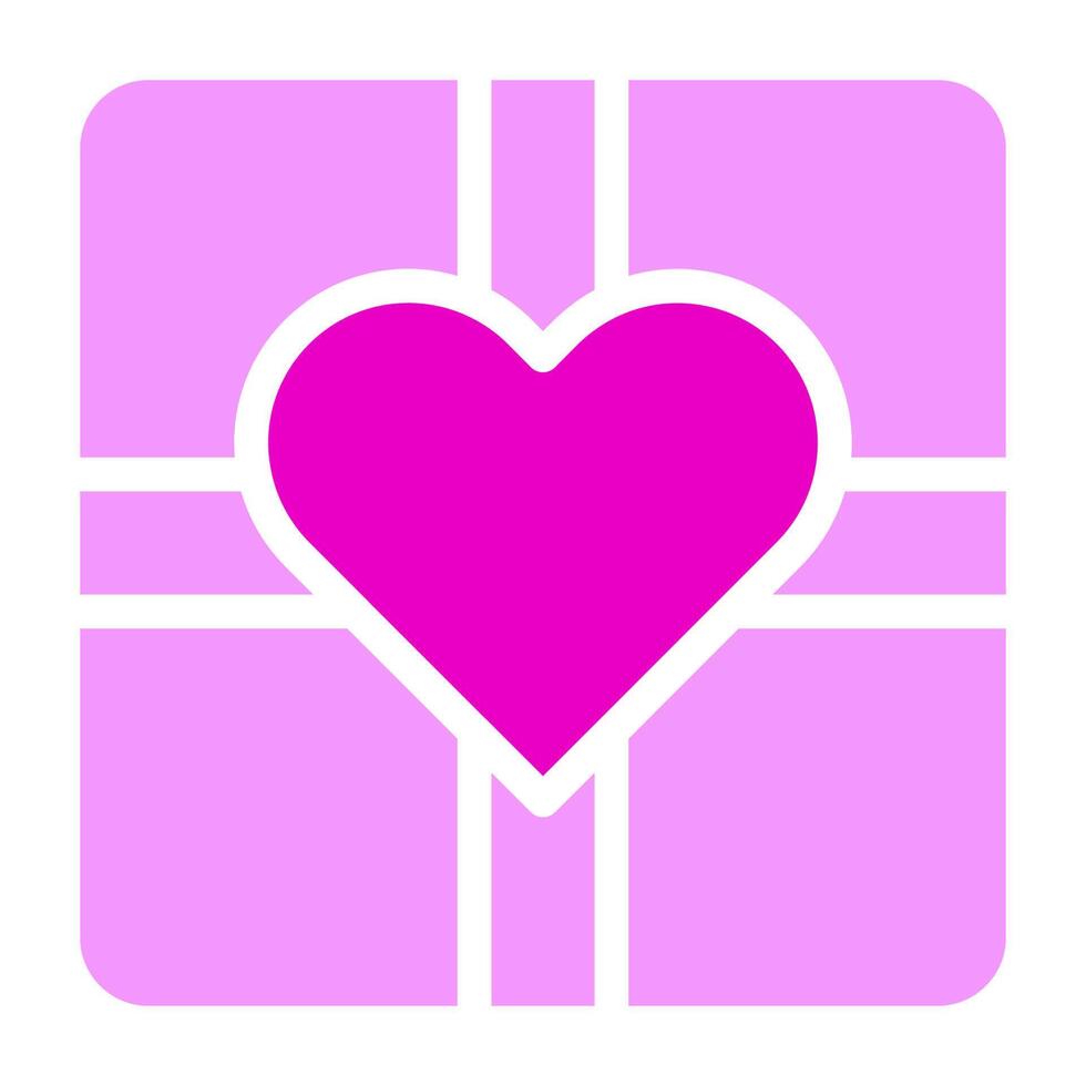 geschenk solide roze Valentijn illustratie vector en logo icoon nieuw jaar icoon perfect.