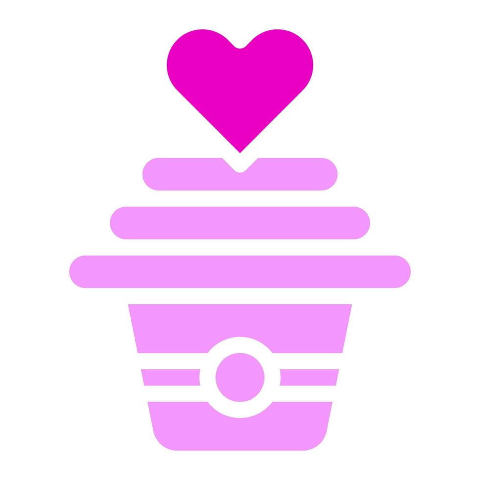 taart solide roze Valentijn illustratie vector en logo icoon nieuw jaar icoon perfect.