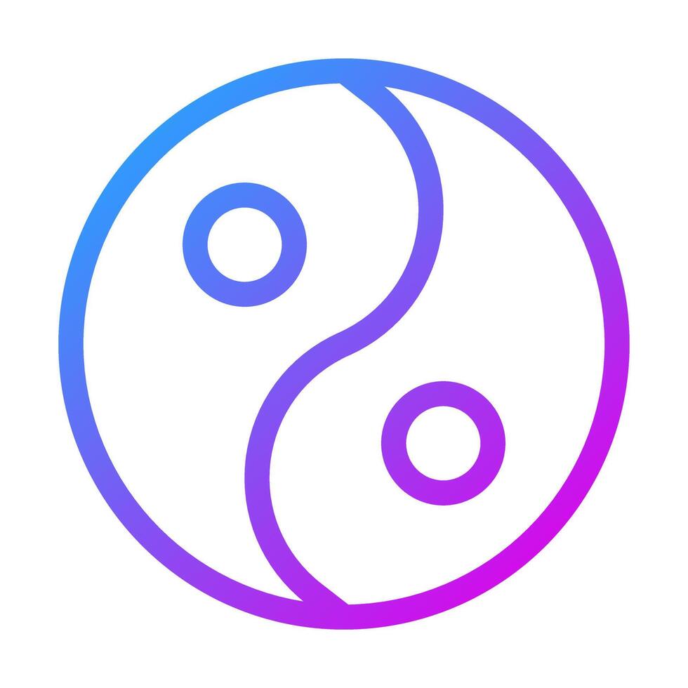 yin yang helling illustratie vector en logo icoon nieuw jaar icoon perfect.