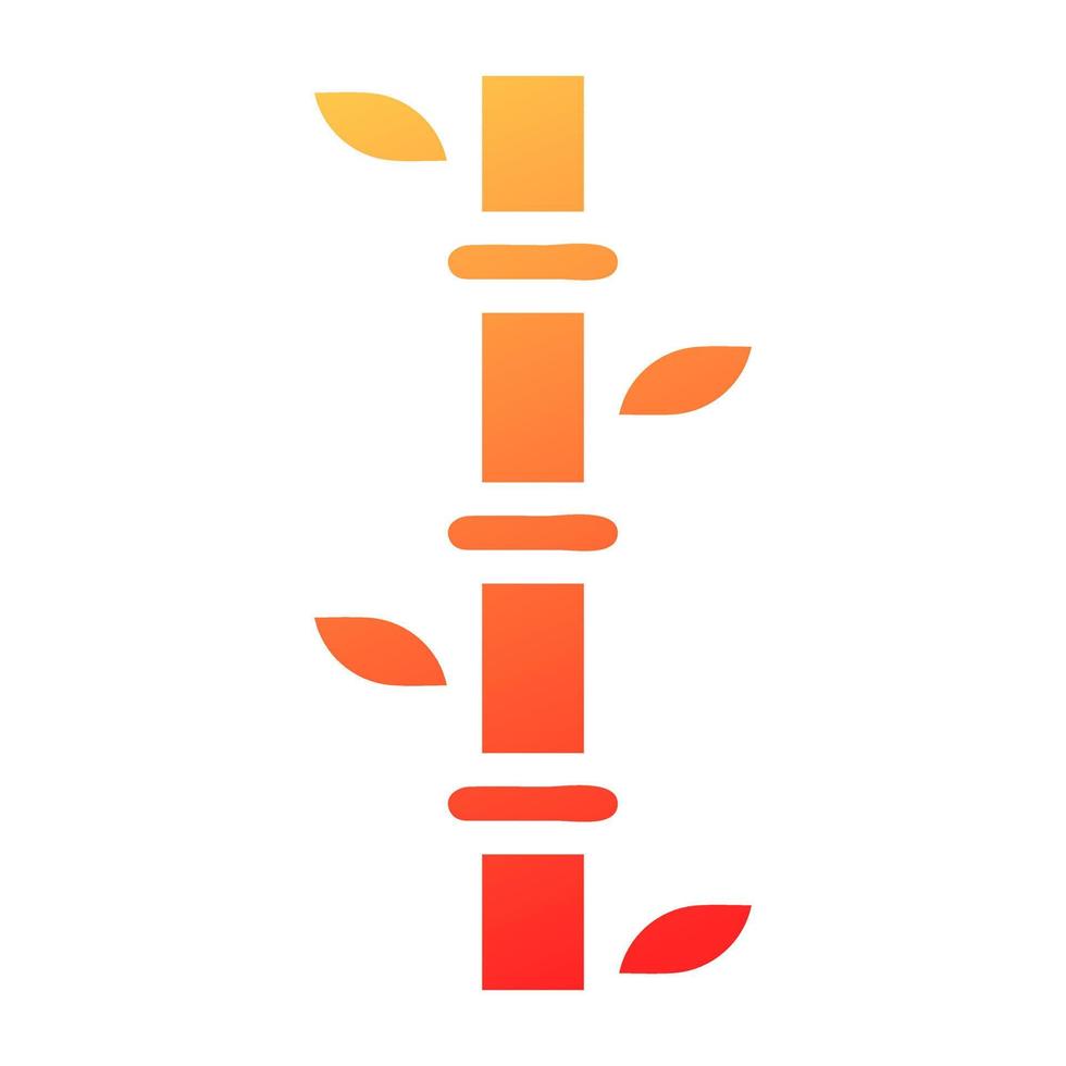 bamboe helling solide illustratie vector en logo icoon nieuw jaar icoon perfect.