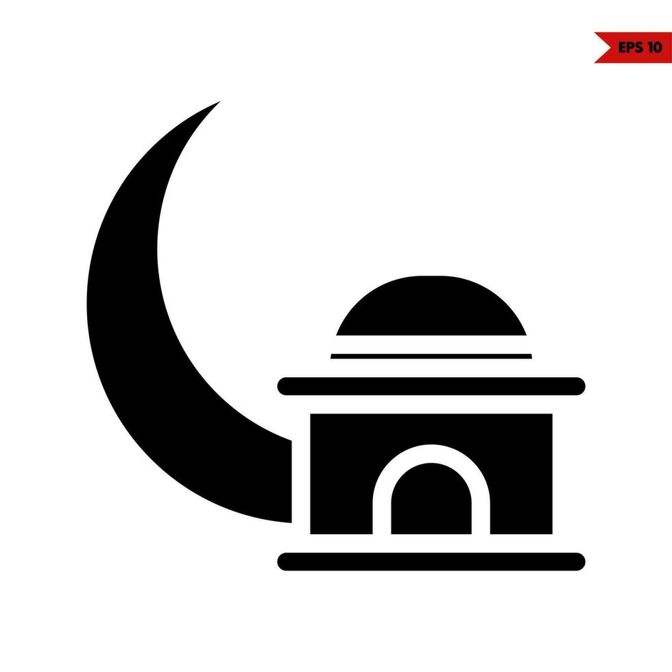 illustratie van moslim glyph icoon vector