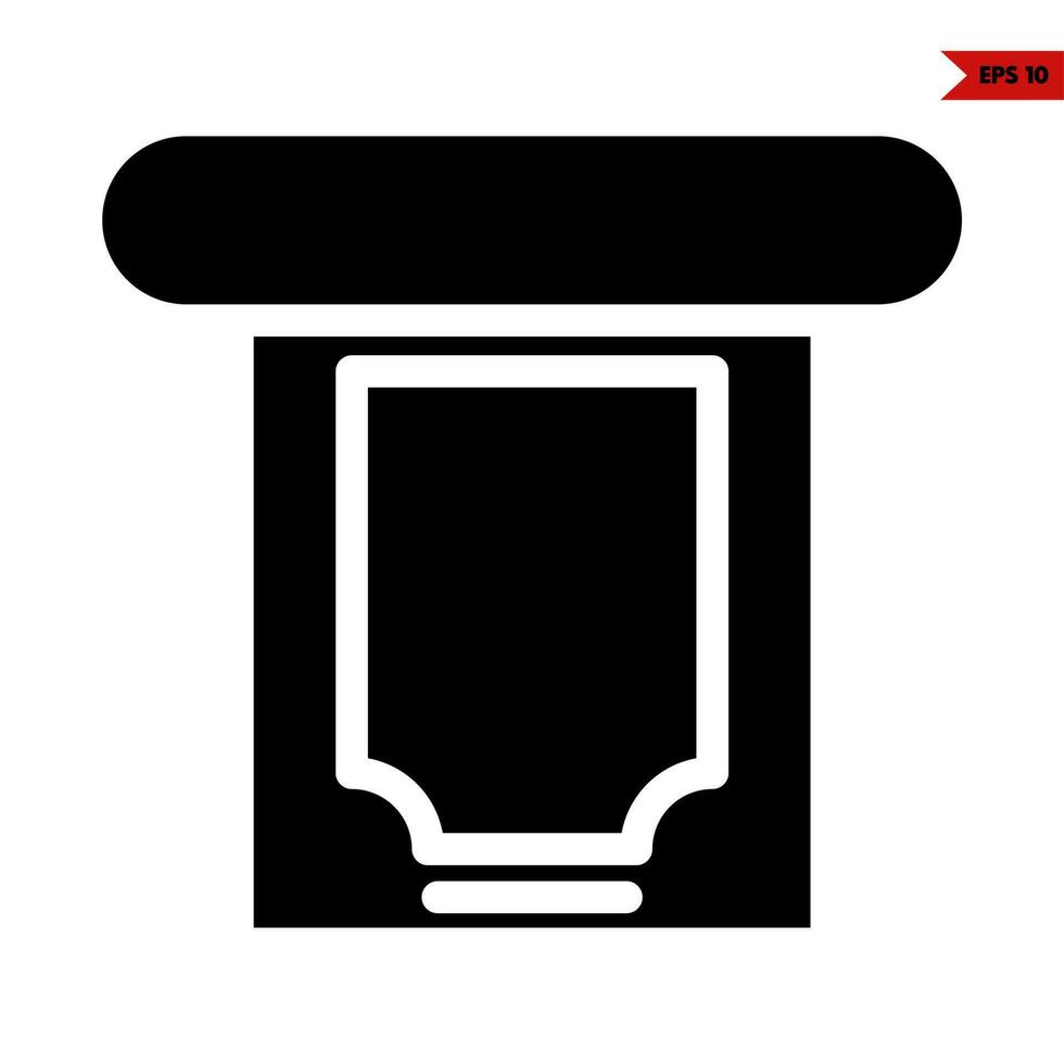 illustratie van Notitie glyph icoon vector