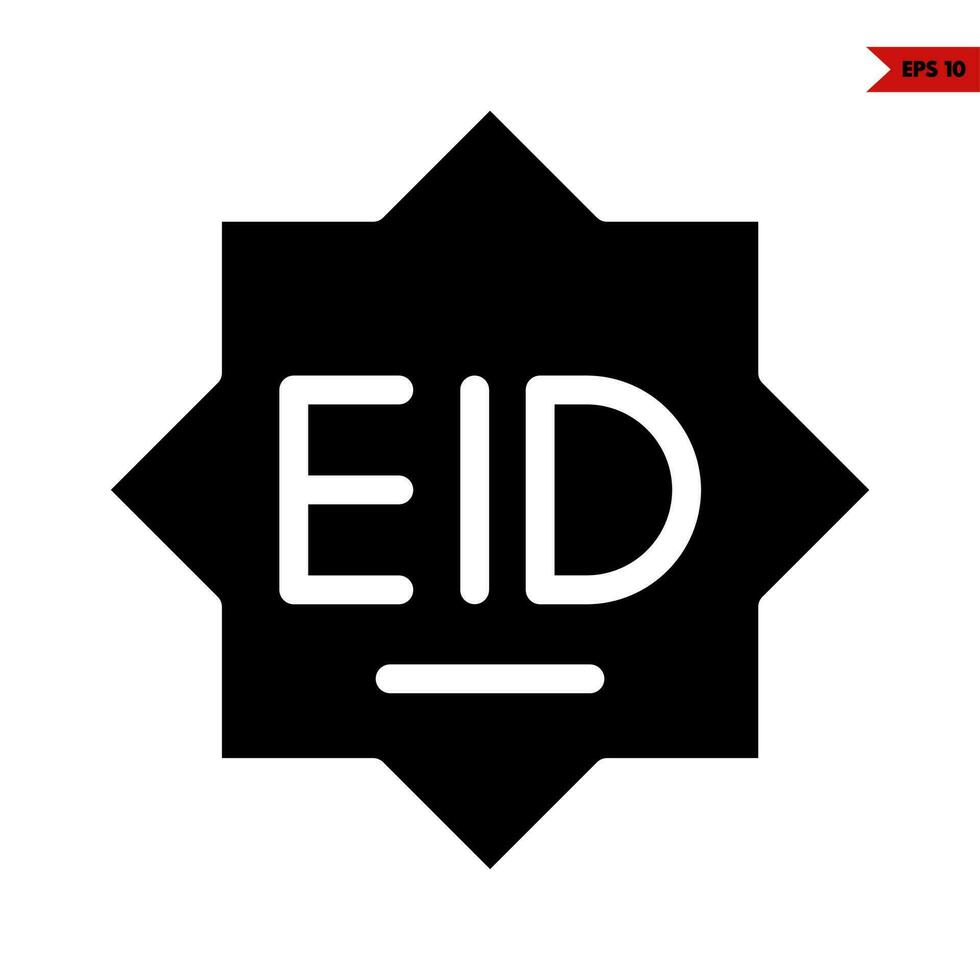 illustratie van eid glyph icoon vector