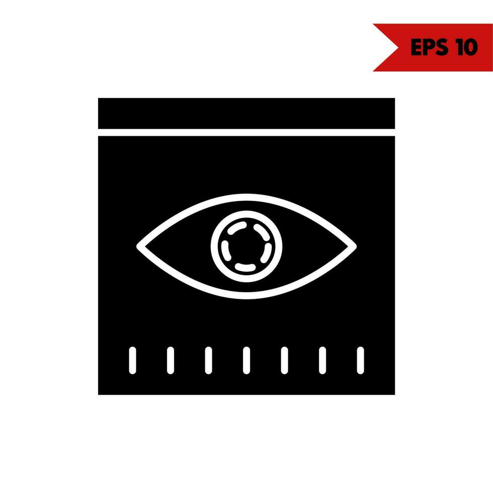 illustratie van ogen glyph icoon vector