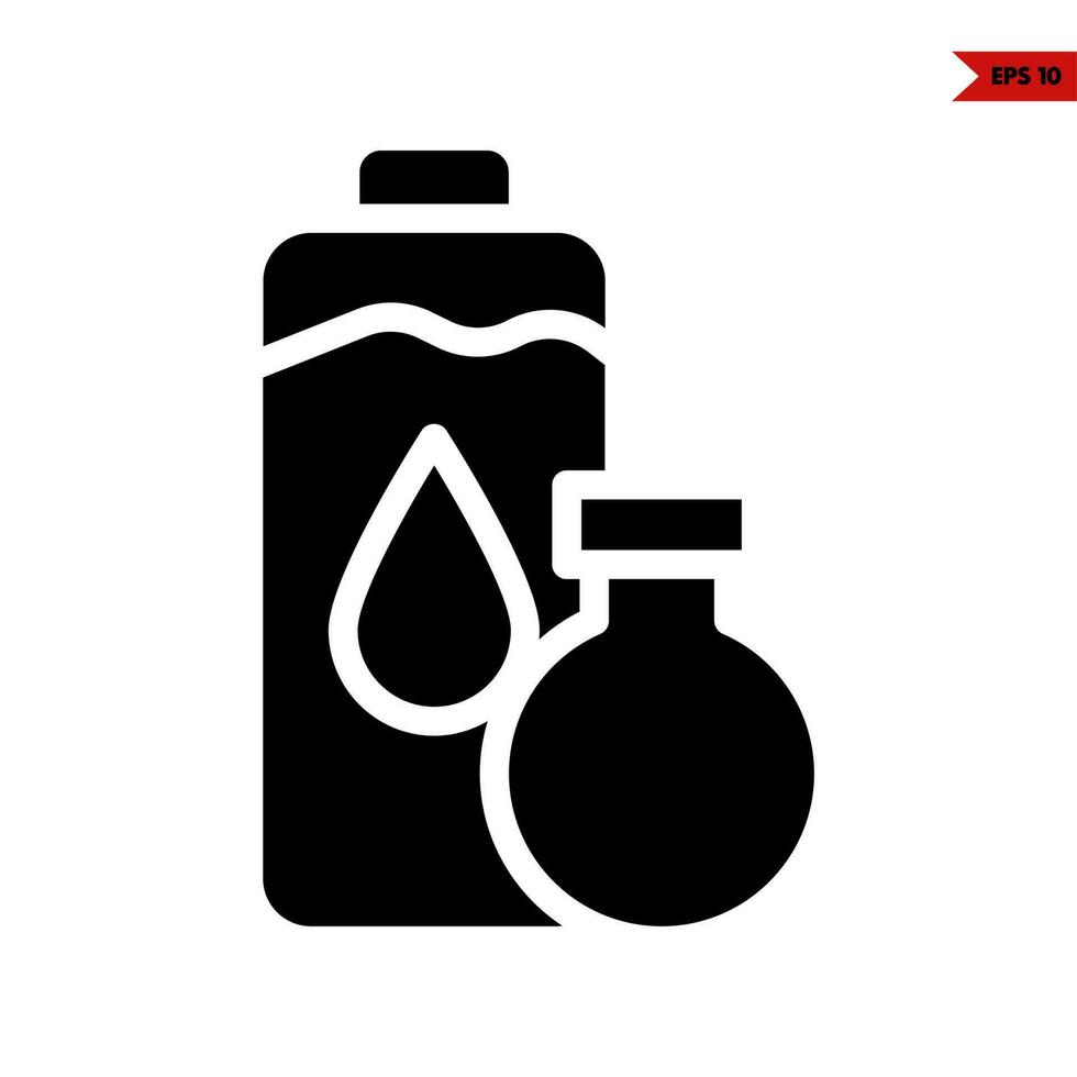 illustratie van water glyph icoon vector