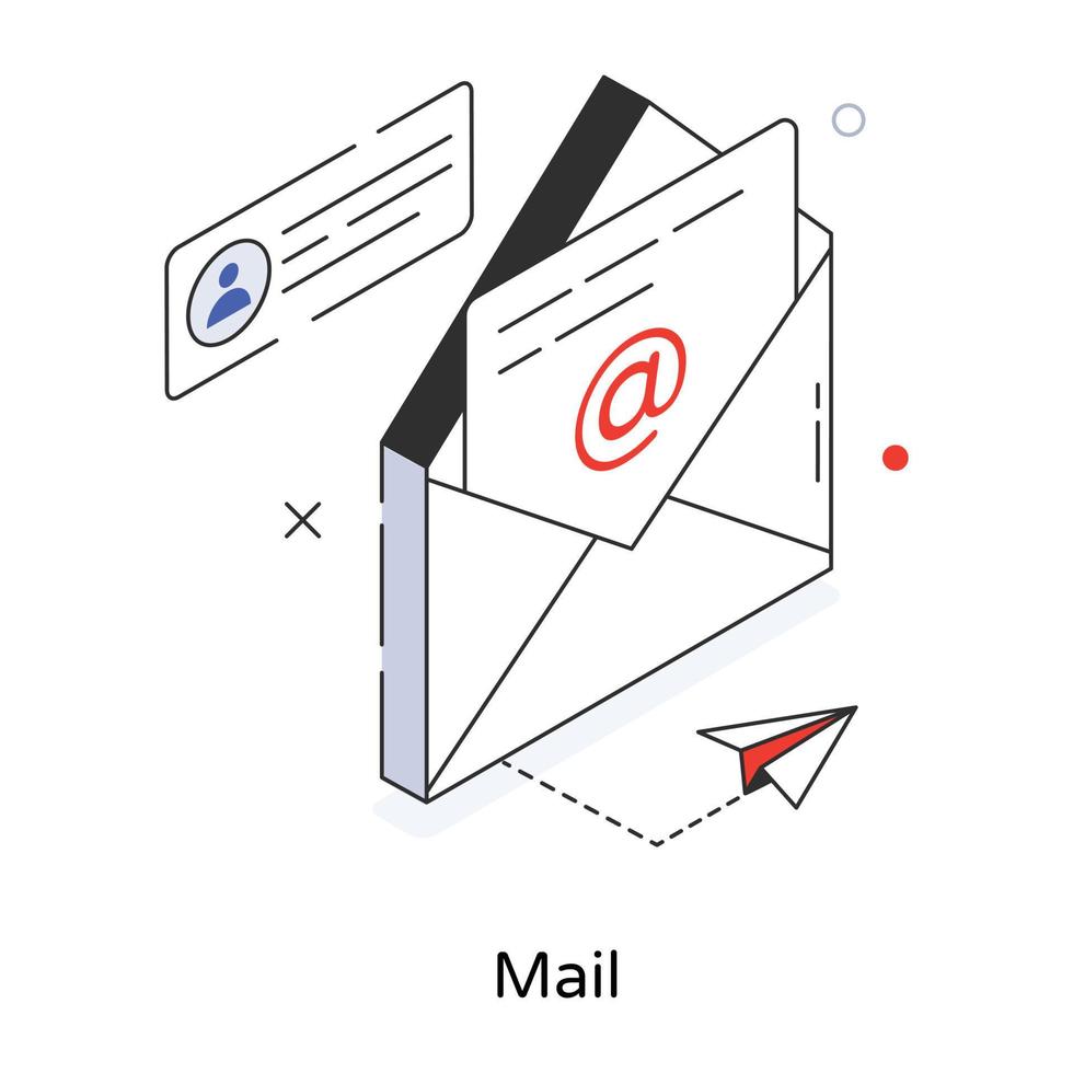trendy mailconcepten vector