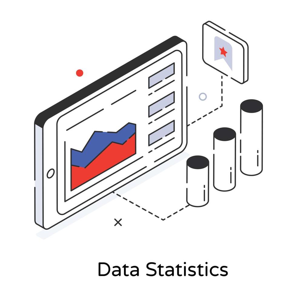 modieus gegevens statistieken vector