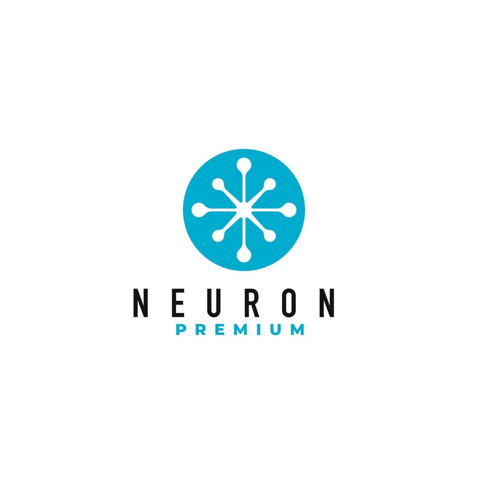 minimalistische neuron logo ontwerp vector illustratie
