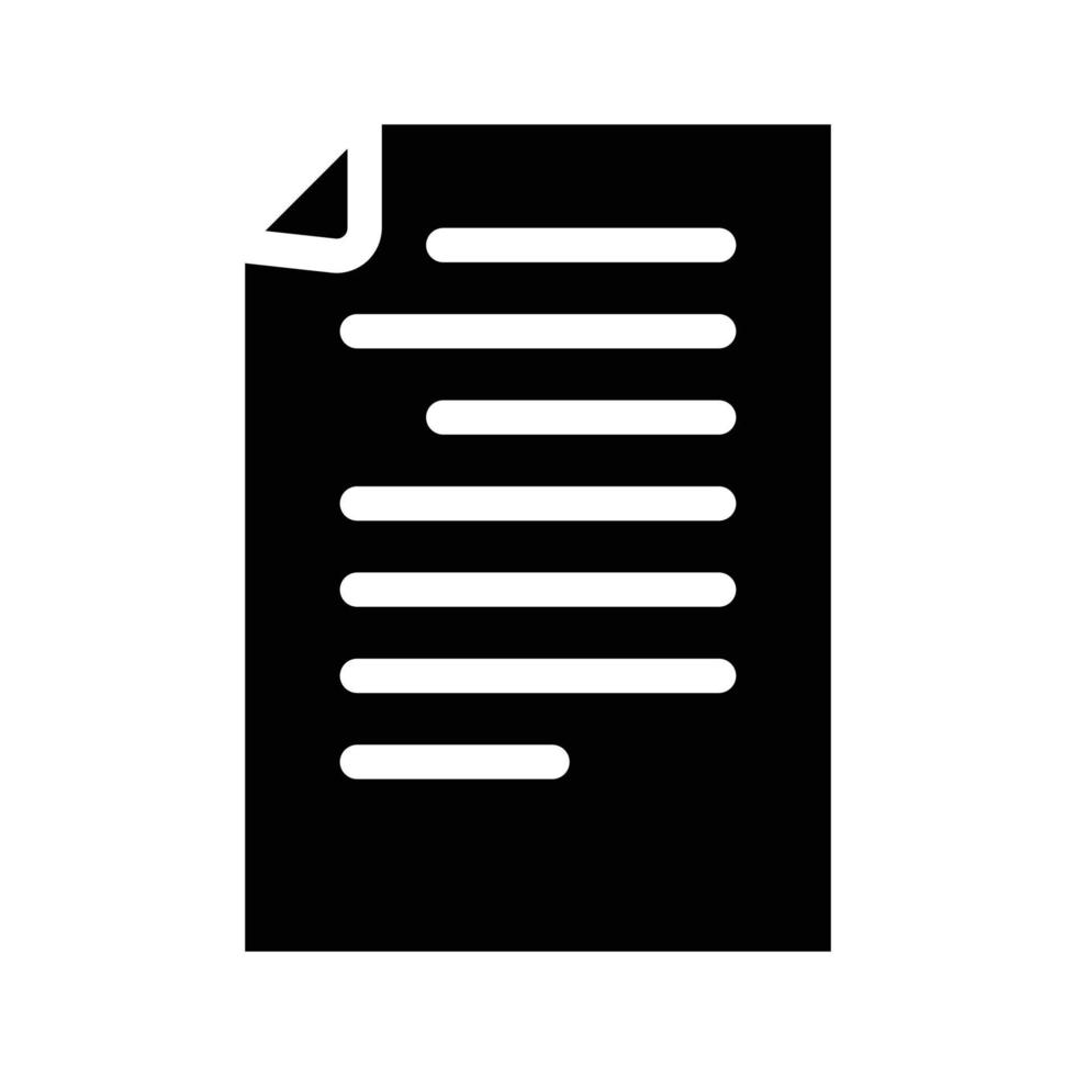 document elektronisch glyph icoon vector illustratie