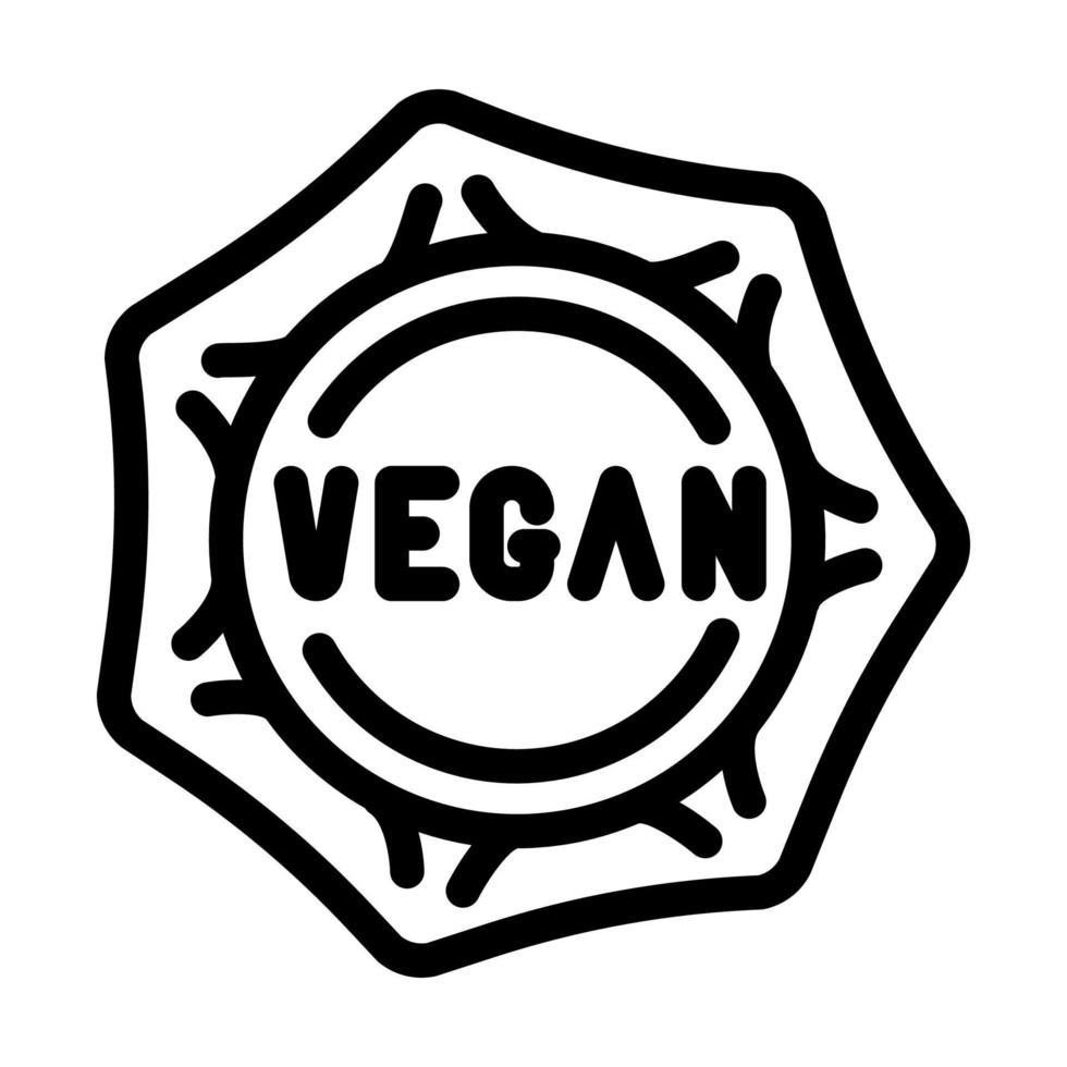 veganistisch knoedels lijn icoon vector illustratie