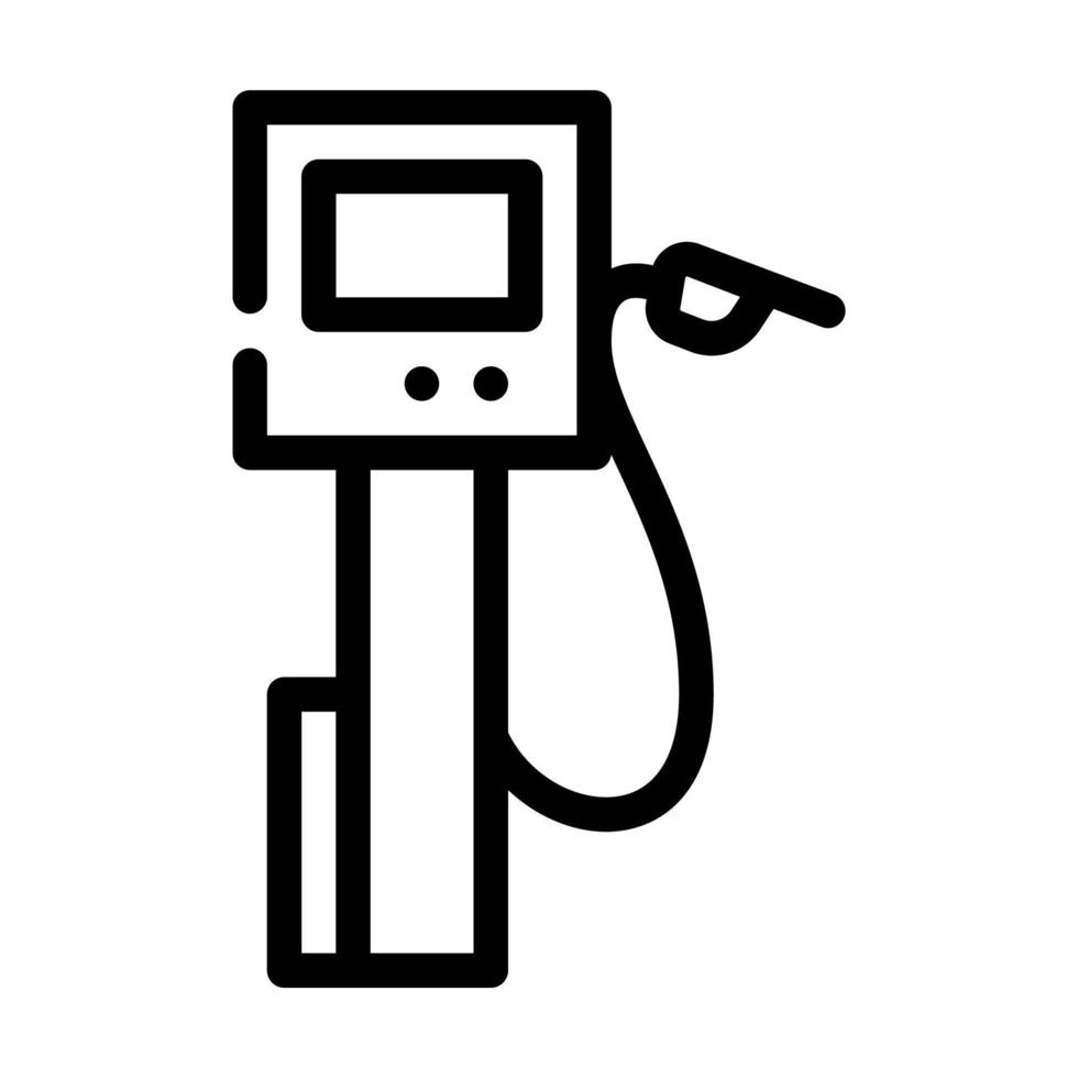 Zelfbediening gas- station lijn icoon vector illustratie