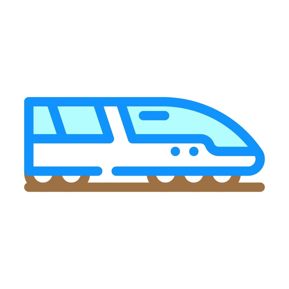 spoorweg elektrisch kleur icoon vector illustratie