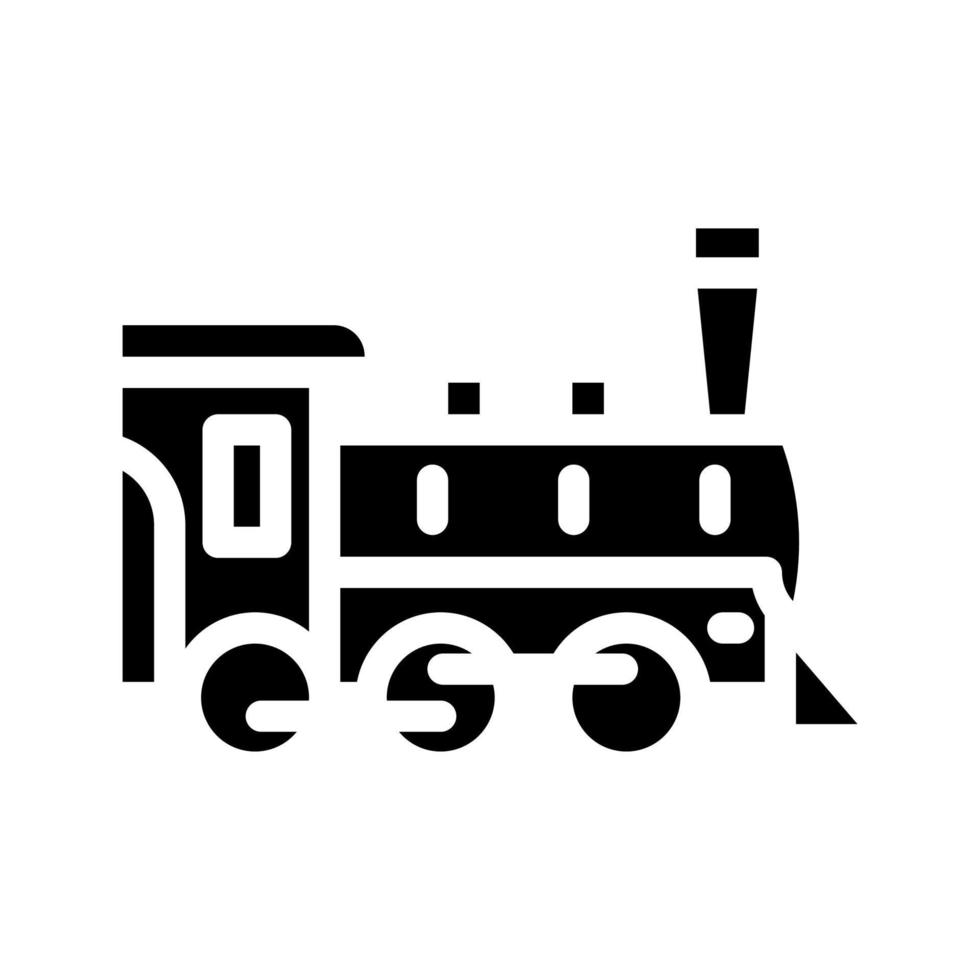 stoom- trein glyph icoon vector illustratie