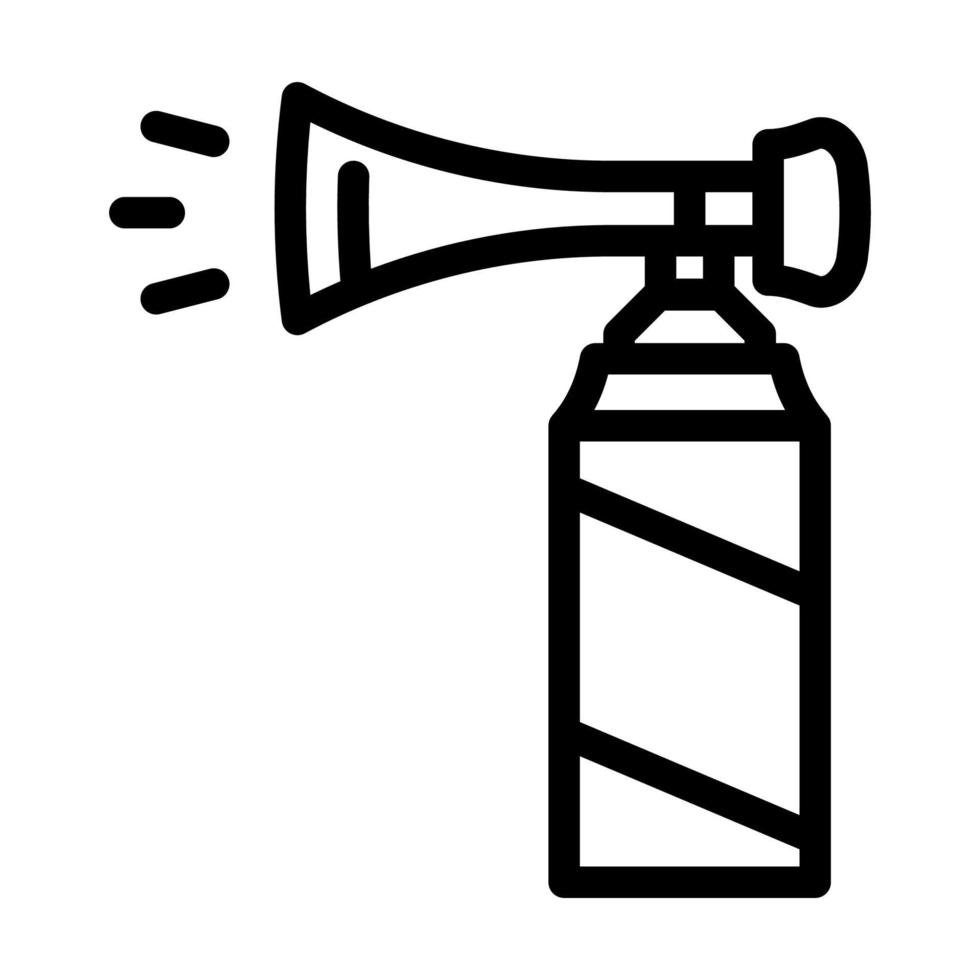 vuvuzela lucht fles lijn icoon vector illustratie