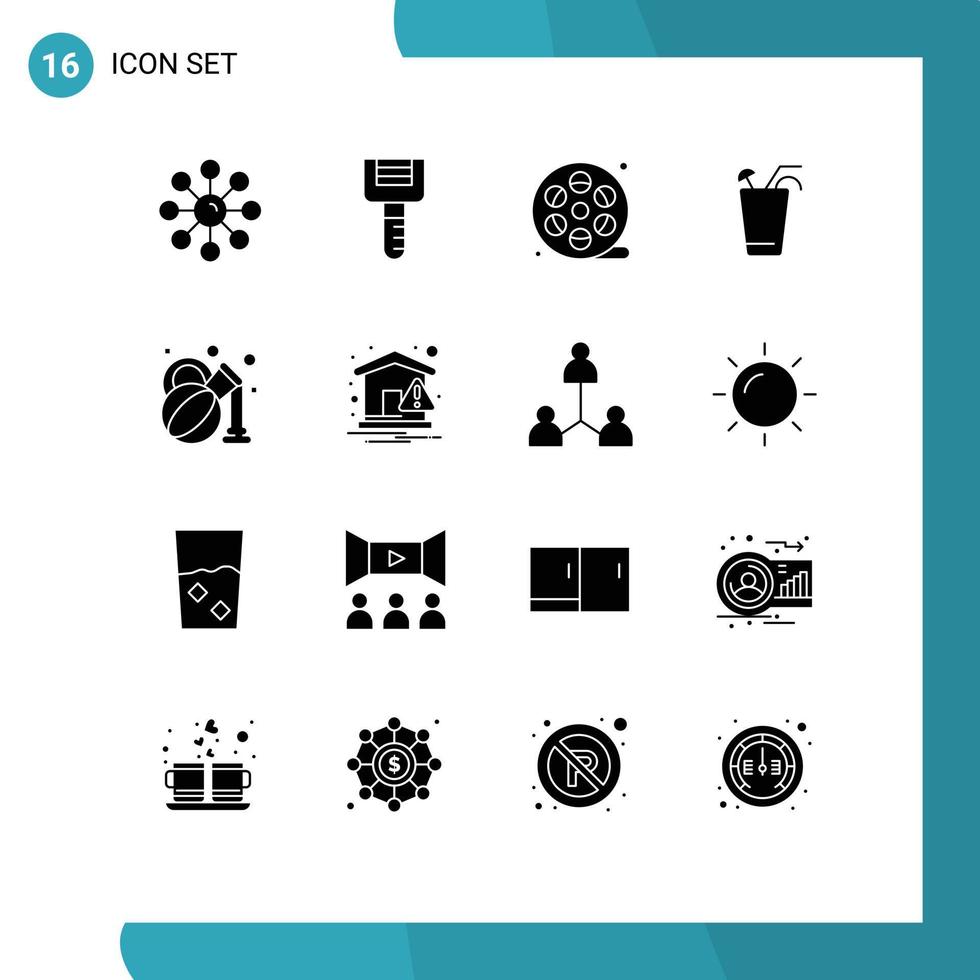 16 gebruiker koppel solide glyph pak van modern tekens en symbolen van olijf- voedsel gereedschap drinken verf bewerkbare vector ontwerp elementen