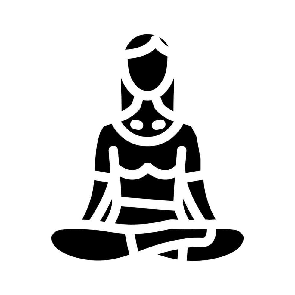 opmerkzaamheid meditatie glyph icoon vector illustratie