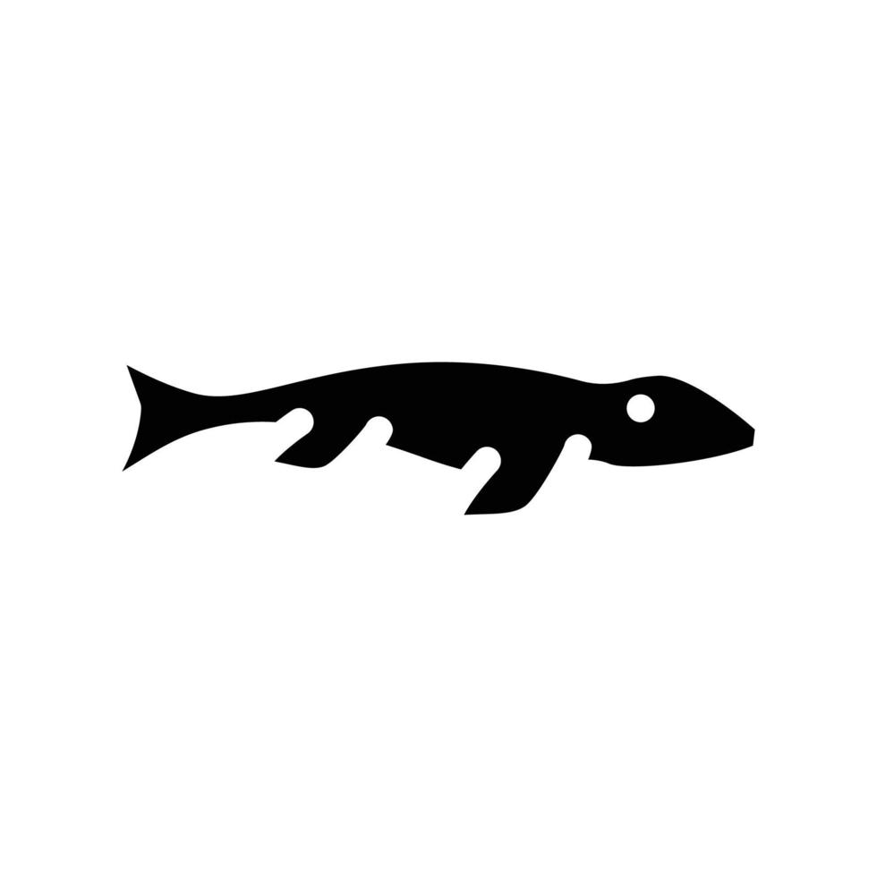 mosasaurus dinosaurus glyph icoon vector illustratie teken