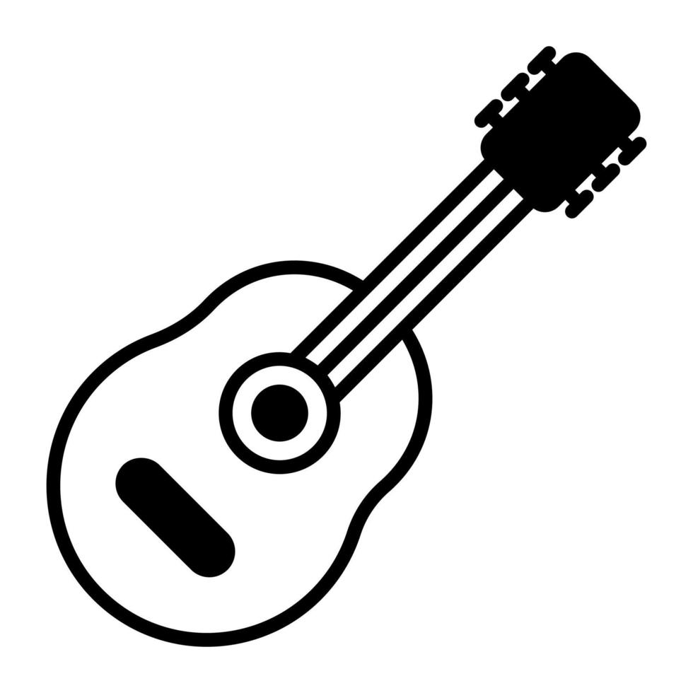 mooi vector ontwerp van gitaar, musical instrument icoon