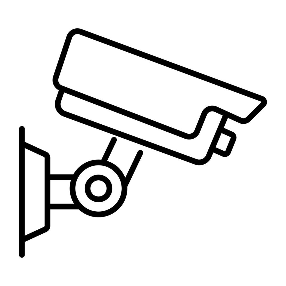 cctv camera toezicht icoon, veiligheid camera vector in bewerkbare stijl