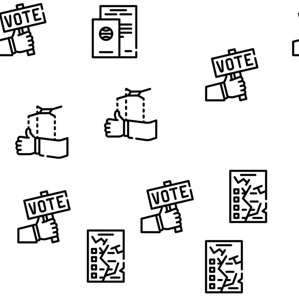stemmen en verkiezingen vector naadloos patroon