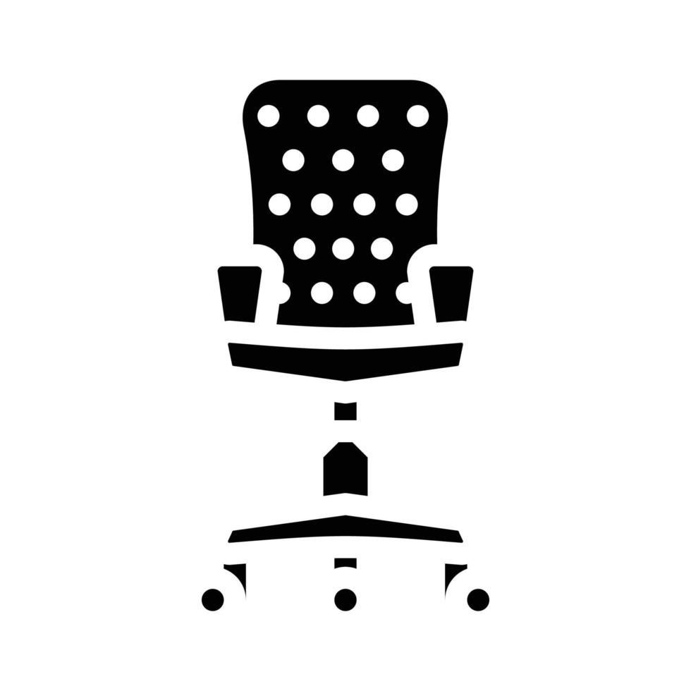 kantoormeubilair glyph pictogram vectorillustratie vector