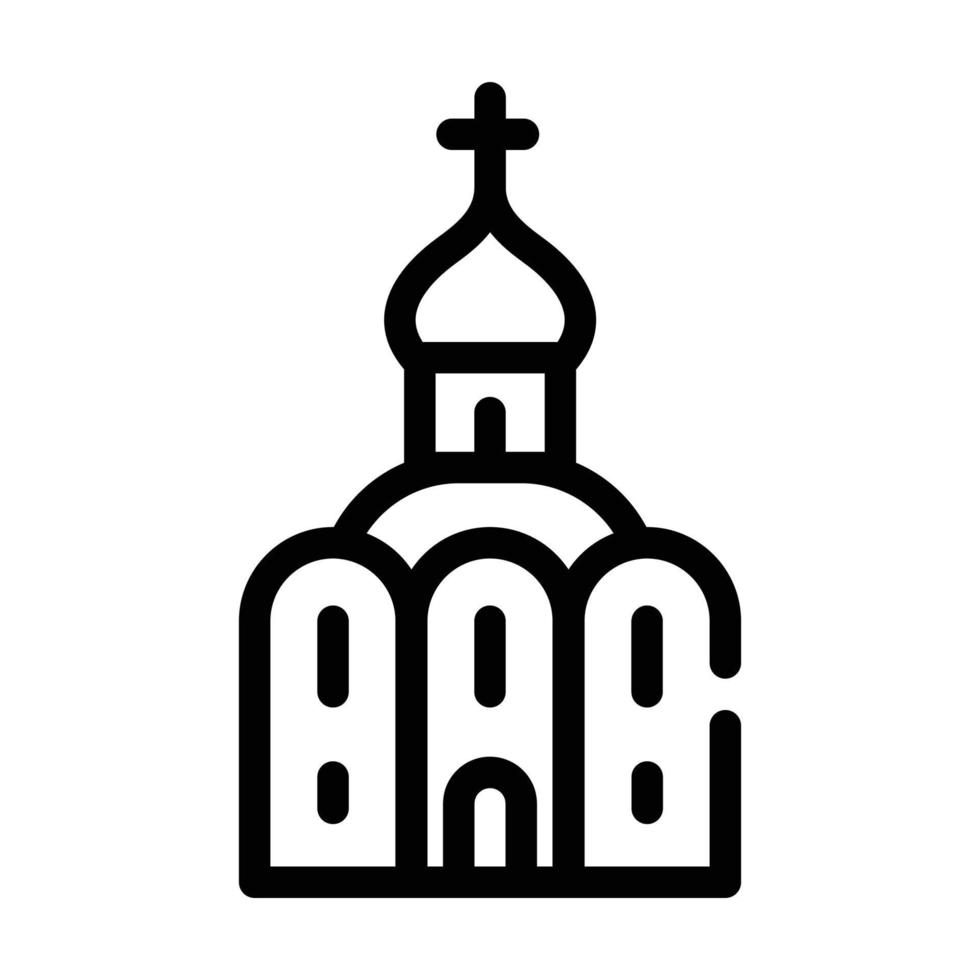 kerk gebouw lijn icoon vector zwart illustratie