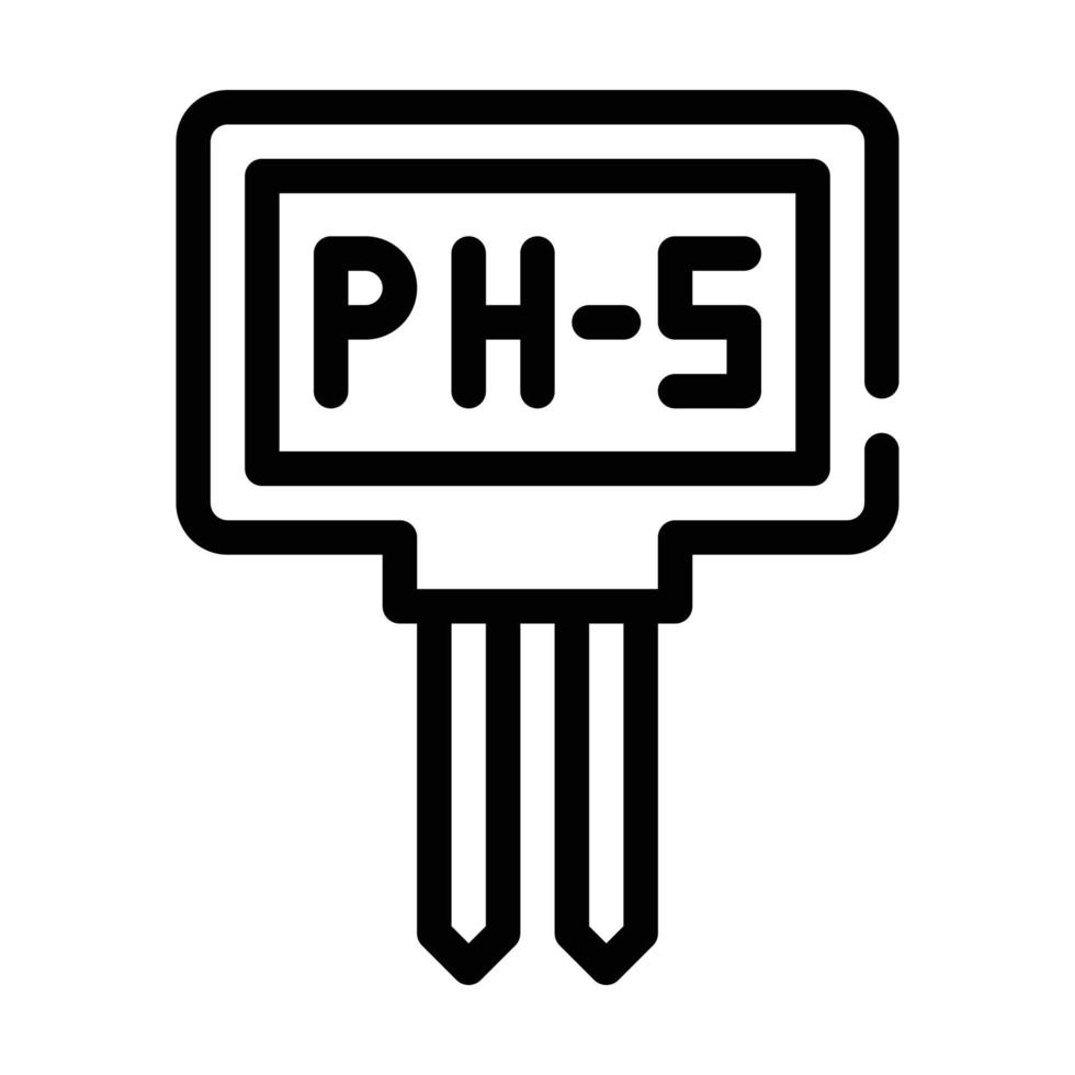 ph meter meten uitrusting lijn icoon vector illustratie