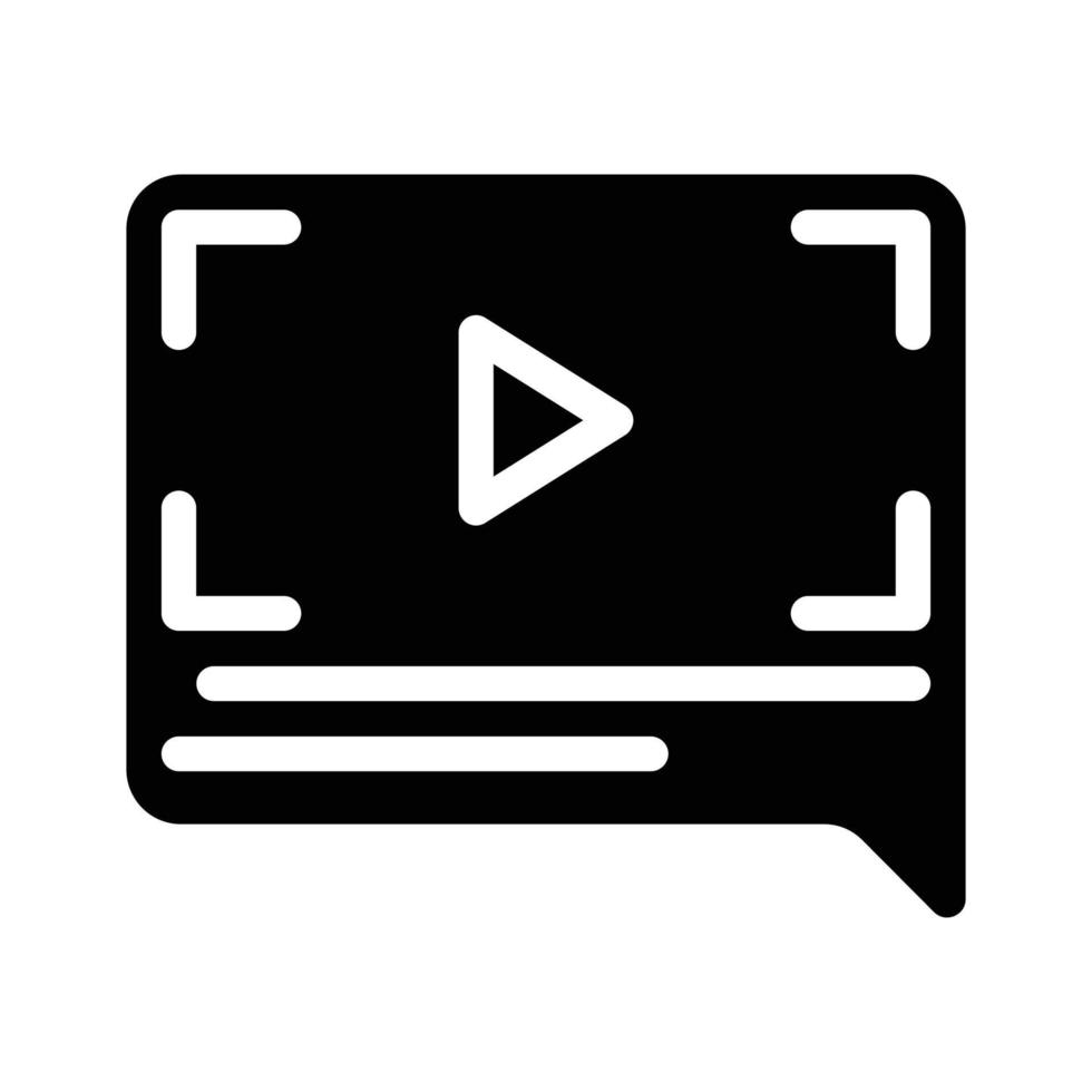 video recensie glyph icoon vector geïsoleerd illustratie