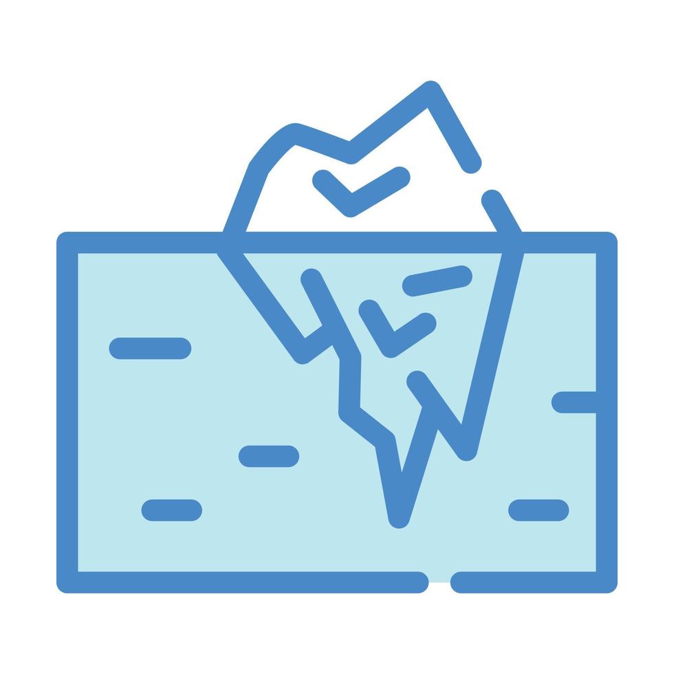 ijsberg smelten kleur icoon vector symbool illustratie