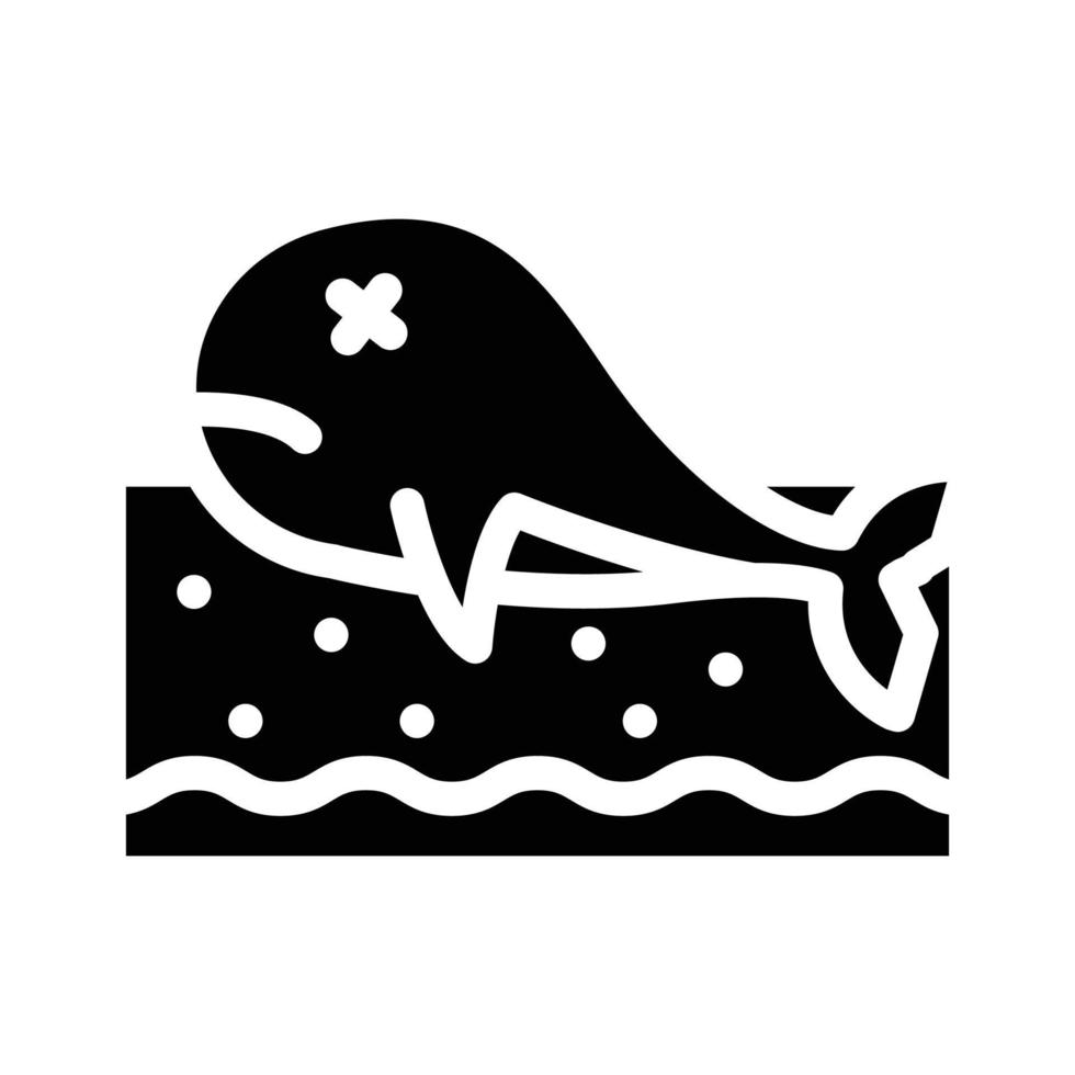 vis dood glyph icoon vector symbool illustratie