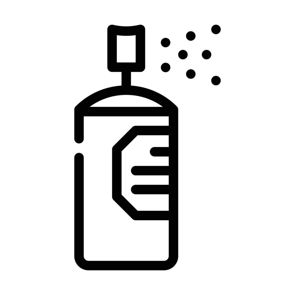 verf kleur fles lijn icoon vector illustratie