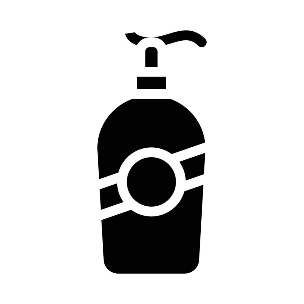 vloeistof zeep fles glyph icoon vector illustratie