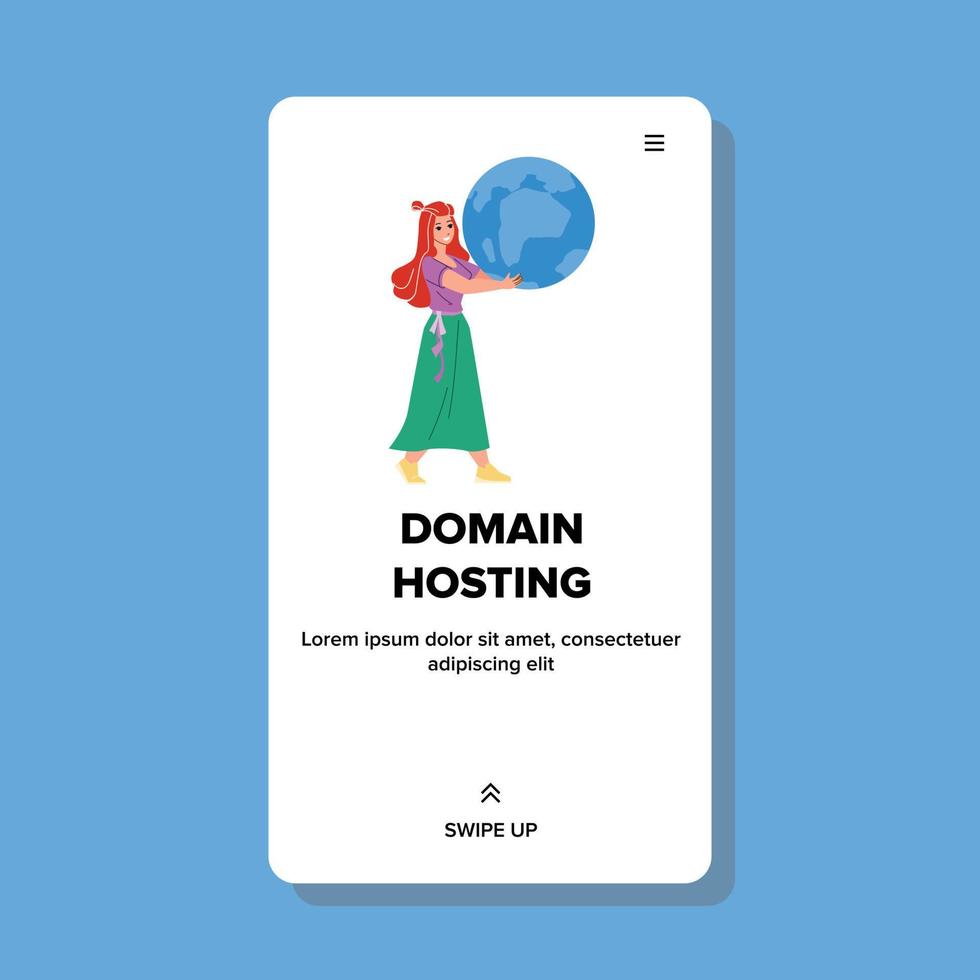 domein hosting internet bedrijf website vector