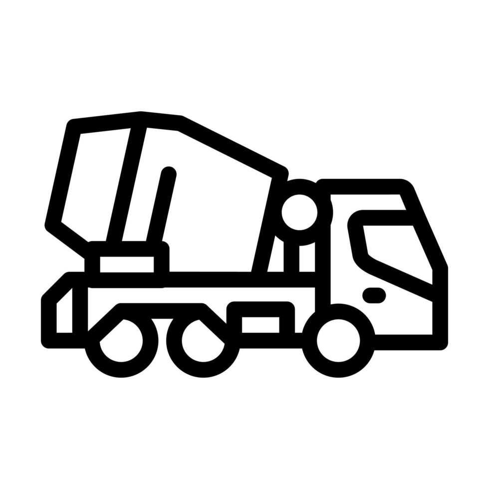 beton vrachtauto lijn icoon vector illustratie
