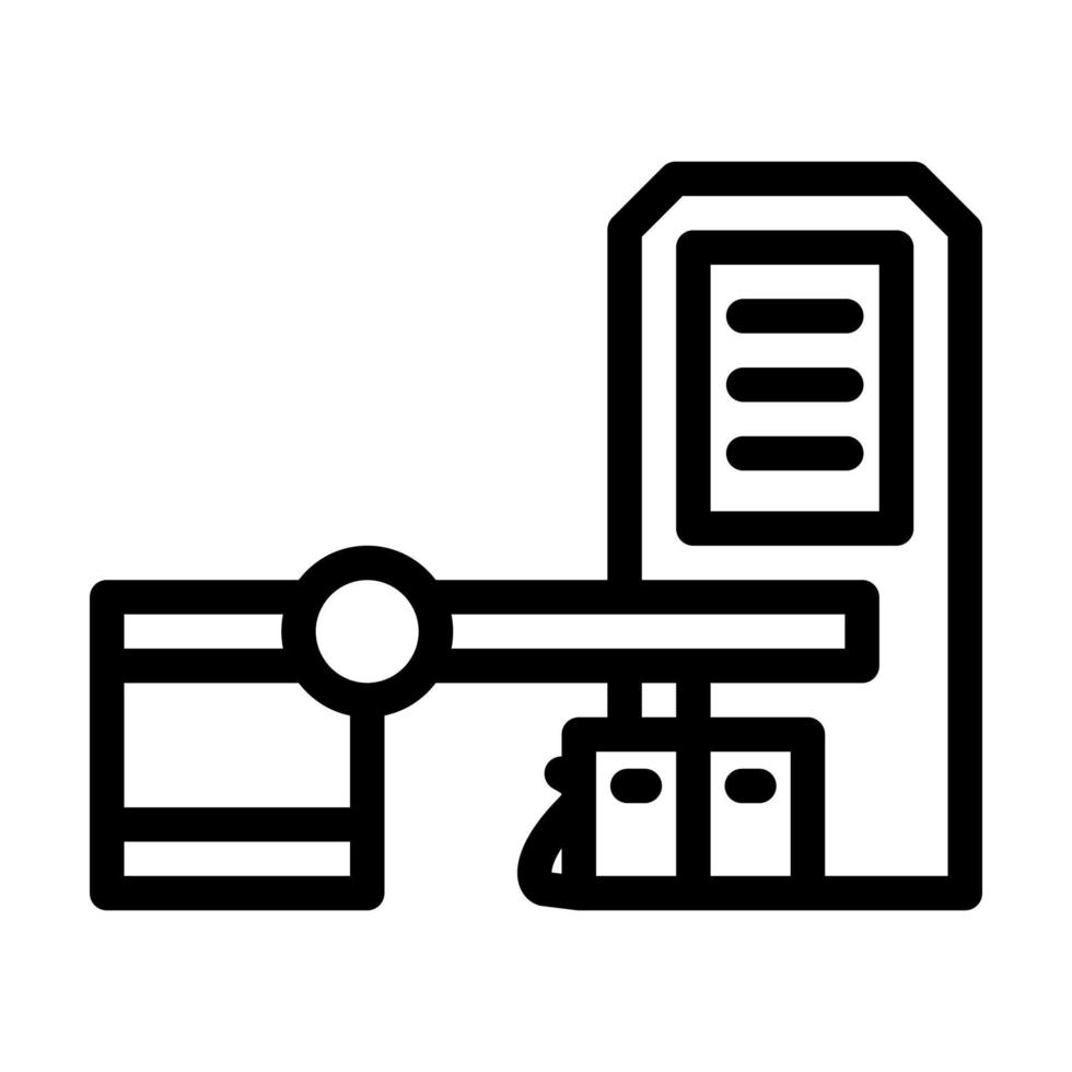 petroleum station lijn pictogram vectorillustratie vector