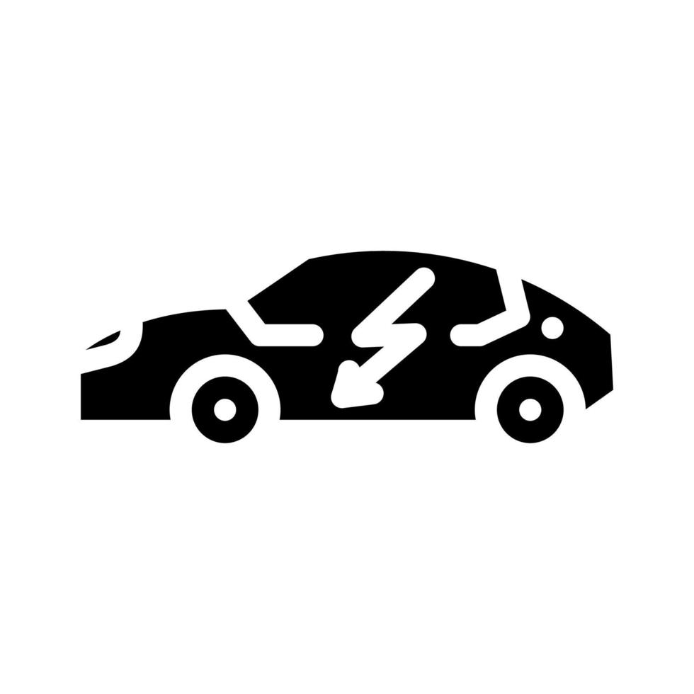 elektrisch auto glyph icoon vector illustratie