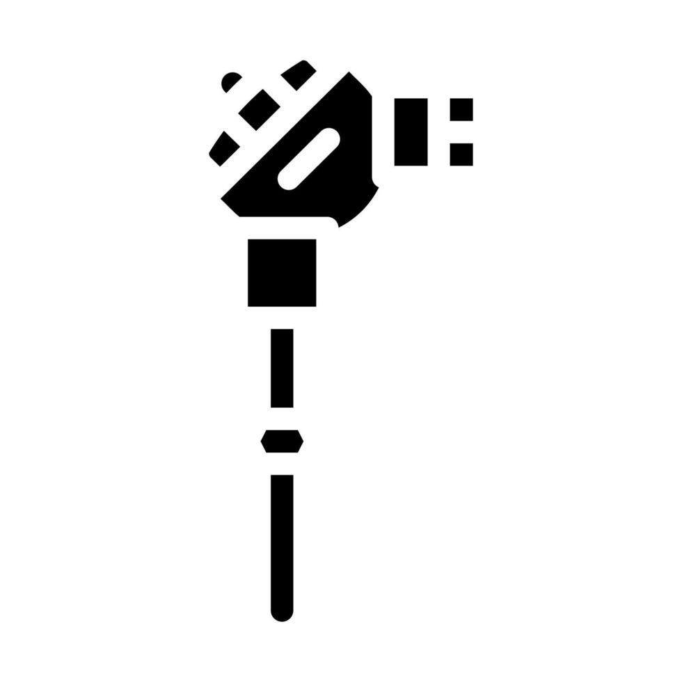 weerstand thermometer glyph icoon vector illustratie zwart
