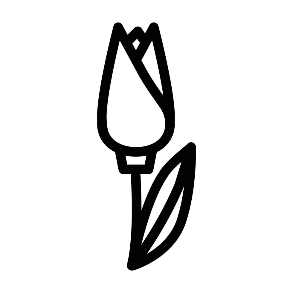 tulp bloem lijn icoon vector illustratie