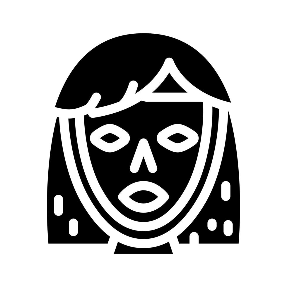 gelaats masker kunstmatig glyph icoon vector illustratie