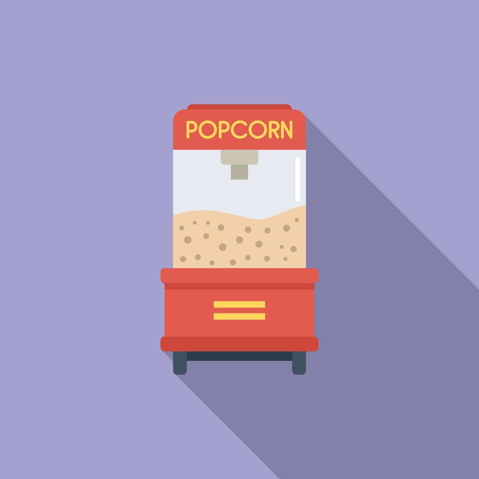 popcorn machine icoon vlak vector. maïs voedsel vector