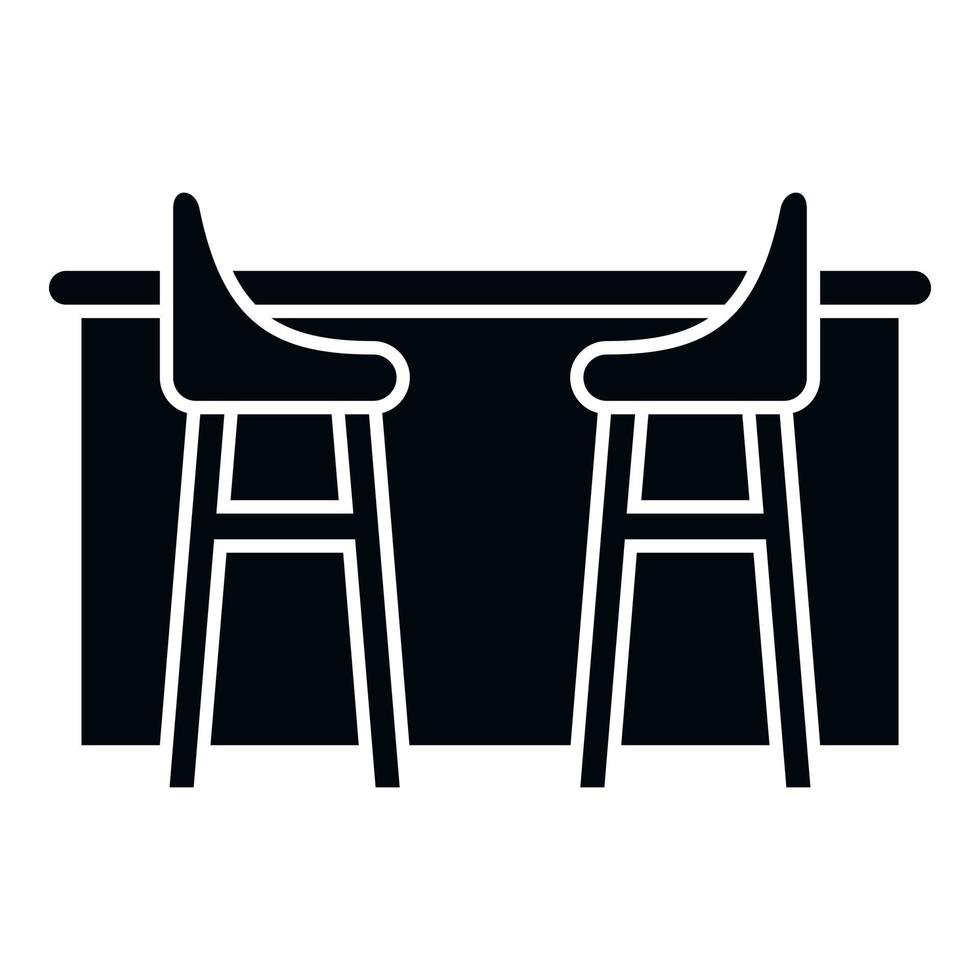 restaurant bar teller icoon gemakkelijk vector. cafe tafel vector