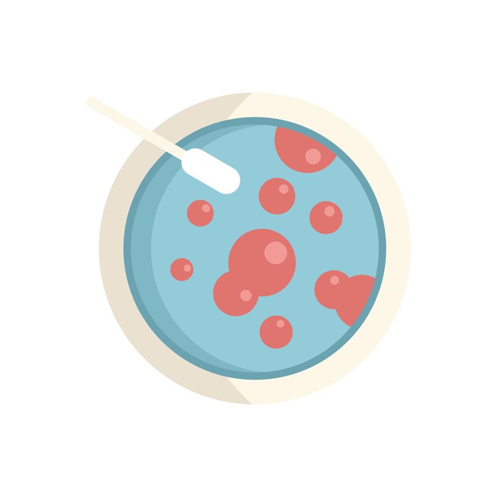 micro Petri schotel icoon vlak vector. Gezondheid cel vector