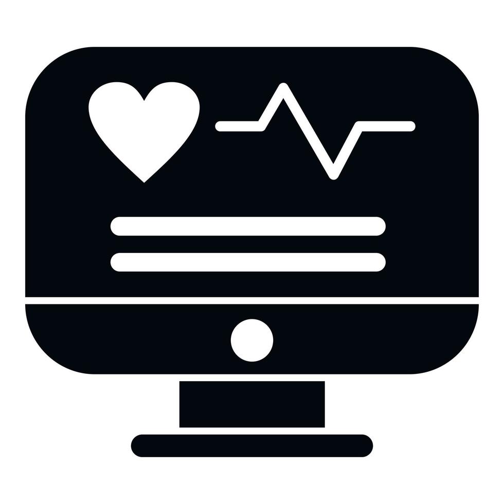 online hart tarief toezicht houden op icoon gemakkelijk vector. geduldig Vermelding vector