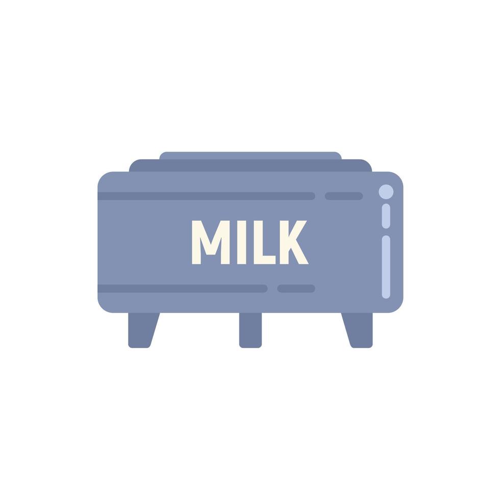 fabriek melk tank icoon vlak vector. voedsel kaas vector