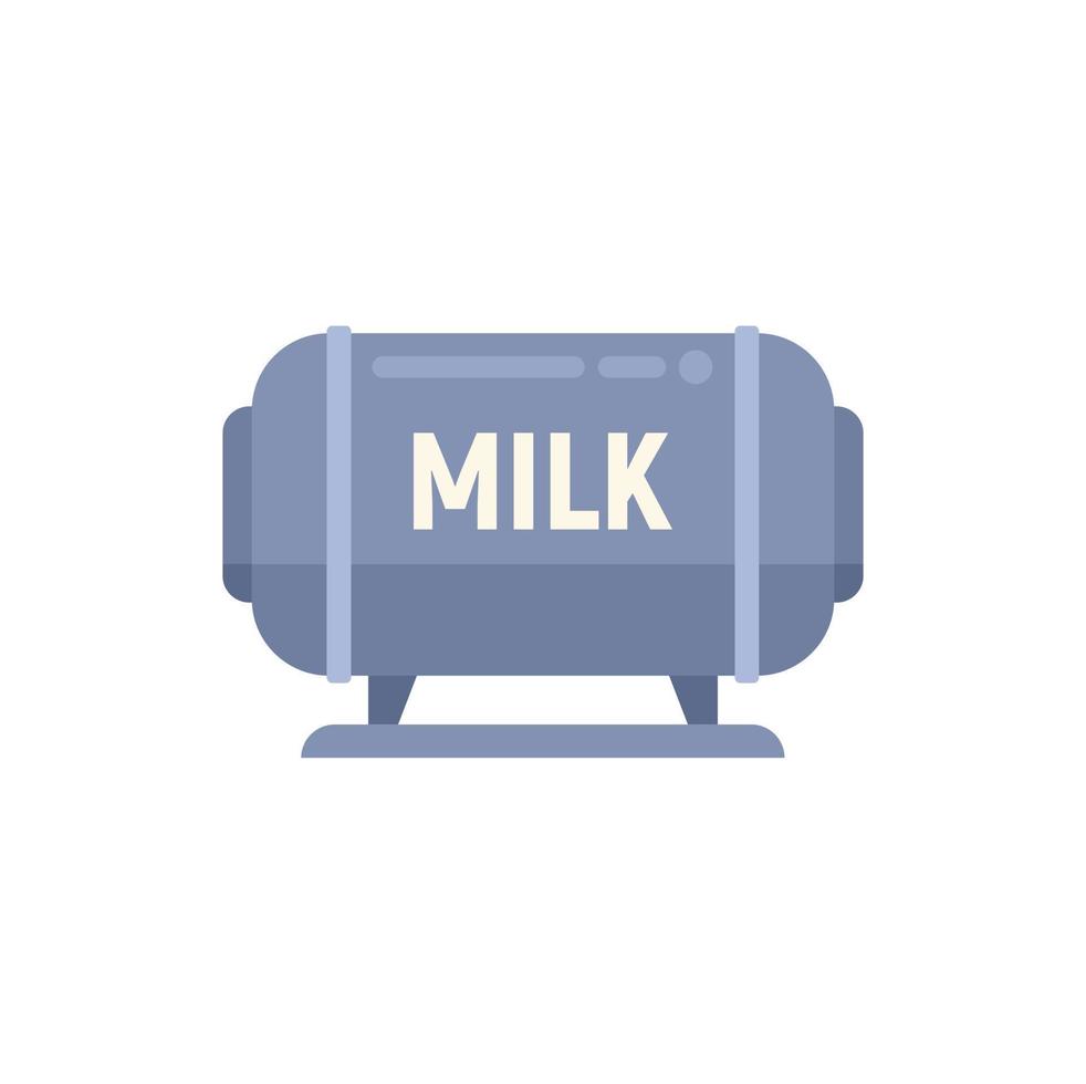 melk tank icoon vlak vector. voedsel productie vector