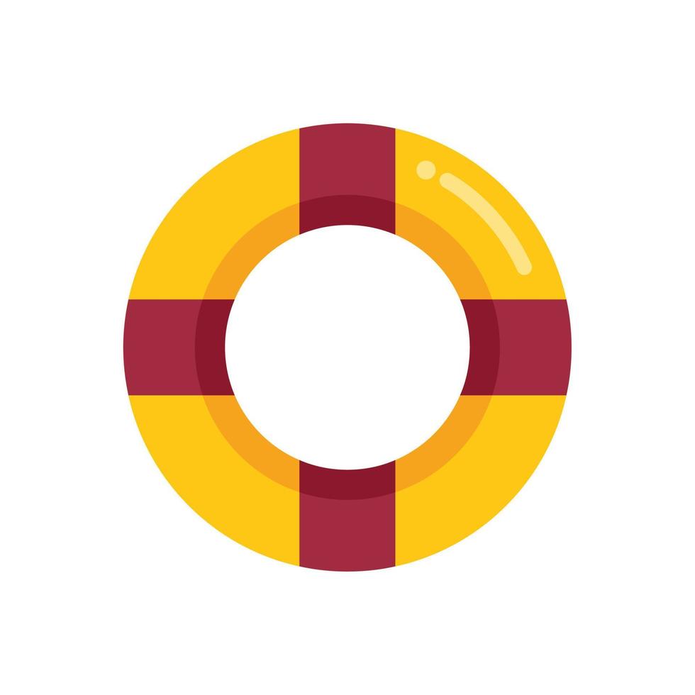 zwembad opblaasbaar ring icoon vlak vector