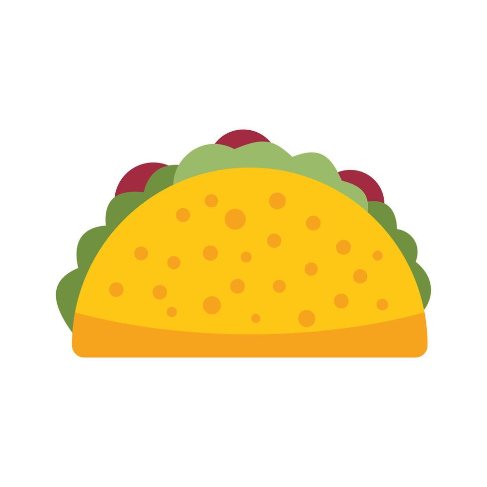 kip taco icoon vlak vector. Mexicaans voedsel vector