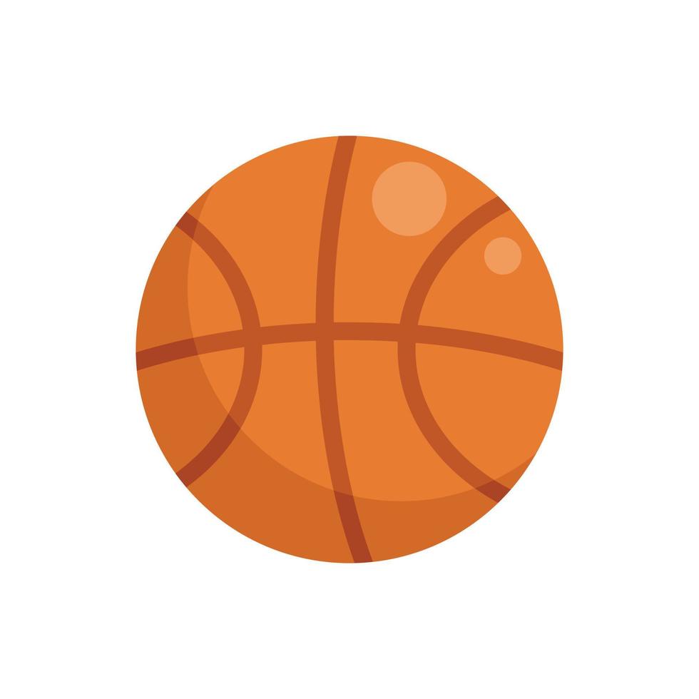 basketbal bal icoon vlak vector. Sportschool sport vector